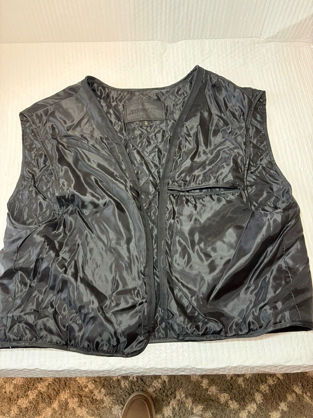 Mens St Johns Bay Black Bomber Jacket Zip Out Liner LINER ONLY